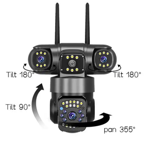 กล้องวงจรปิดอัจฉริยะ V380 <span class=keywords><strong>WiFi</strong></span> กล้องรักษาความปลอดภัยแบบ PTZ เลนส์สามตัว กล้อง <span class=keywords><strong>WiFi</strong></span> ภายนอกอาคาร กันน้ำ สำหรับบ้านและสวน - Product Image 3