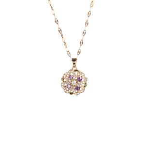 Collar giratorio <span class=keywords><strong>de</strong></span> trébol <span class=keywords><strong>de</strong></span> cuatro <span class=keywords><strong>hojas</strong></span> y Circonia cúbica, joyería <span class=keywords><strong>de</strong></span> acero y titanio G1419, colgante <span class=keywords><strong>de</strong></span> circonia cúbica, ansiedad, giratorio - Product Image 5