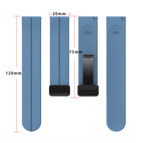 DFS01 18mm 20mm 22mm Liquid <span class=keywords><strong>Silocon</strong></span> Correa con hebillas magnéticas y plegables para relojes inteligentes - Product Image 5