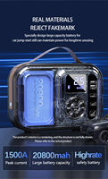 Démarreur de voiture portable 20800mAh, batterie au lithium polymère, booster de puissance, gonfleur de pneus, pompe à air, lumière 800A