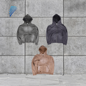 เสื้อฮู้ดดี้เทอร์รี่เนื้อหนานุ่ม ขายดี พร้อมปักโลโก้ตามสั่ง พิมพ์ลายดิจิทัล มีกระเป๋า สำหรับผู้ชาย - Product Image 1