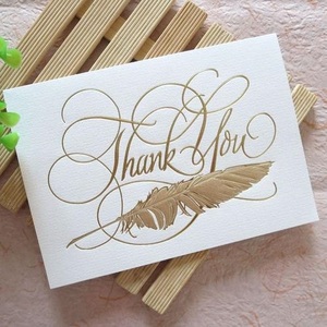 Eco-Friendly 'Thank You for Supporting My Small Business' Card | Hot Gold Stamping Watercolor Greeting Card - Product Image 2