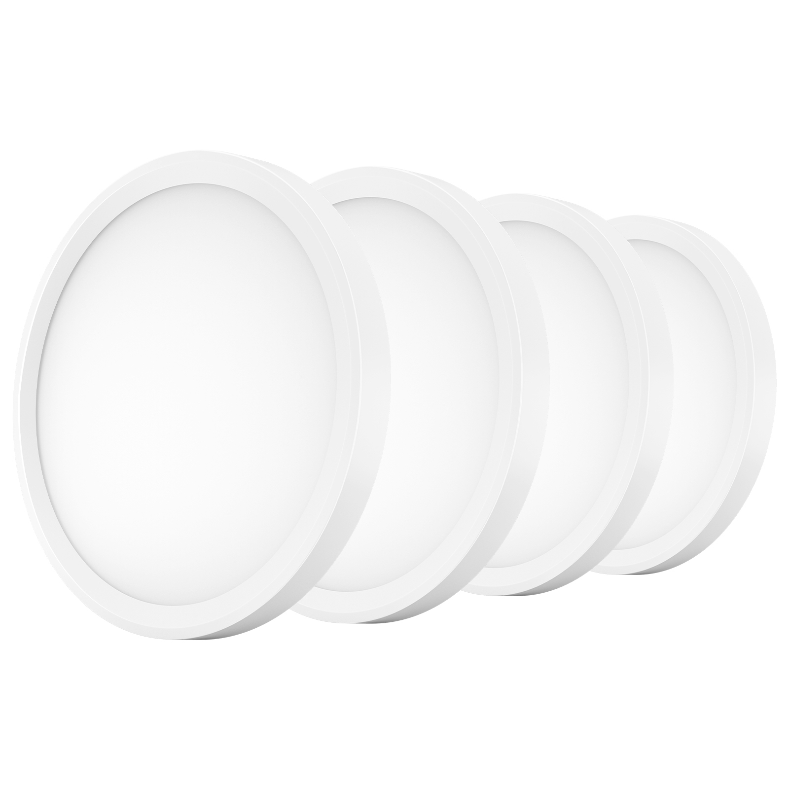 Easy Install Surface Mount White Round Ultra Thin Ceiling Lamp for Living Room Bedroom Kitchen Home Office