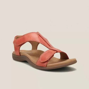 Sandali Ortopedici Comfort da <span class=keywords><strong>Donna</strong></span> - Scarpe Piatte con Cinturino a T in MICROFIBRA PU Regolabile, Nere, Rosse, Gialle, Blu - Product Image 2