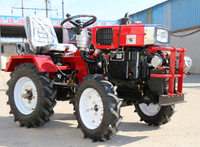 Traktor Mini 15HP Bertenaga Diesel Penggerak Empat Roda Traktor Pertanian Kecil dengan Rotary Tiller & Bajak Produktivitas Tinggi Garansi 1 Tahun