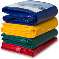 100% bâche de tissu de tente résistante à la chaleur imperméable à l'eau bâche en toile de poly coton enduite de PVC