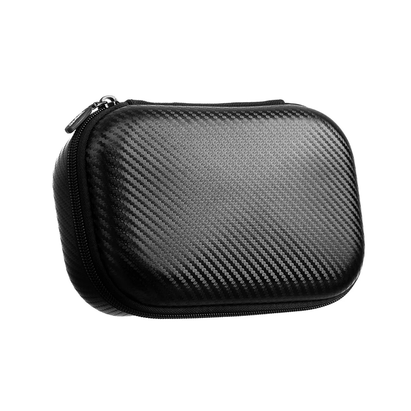 Black EVA Hard Shell Pen Case - Portable Pouch For Pens, USB Cables, Earphones, Makeup (7.87 X 2.75 X 1.37")