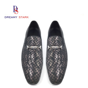 Tige de chaussure rétro faite à la main, durable, à motif spécial, avec logo personnalisé en cuir de vachette imitant la texture de la peau de <span class=keywords><strong>serpent</strong></span> - Product Image 5