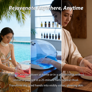 MissGel Machine de Soin des Mains Haute Qualité à Capsules Anioniques, Lumière Rouge & Bleue, Vapeur, Cabine de Régénération au Collagène pour la Beauté des Ongles - Product Image 6