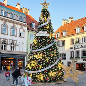 Outdoor Giant Premium Christmas Tree with Elegant <b>Butterfly</b> <b>Lights</b> and Sturdy Holder, Luxury Christmas Tree and Decorations - Product Image 1