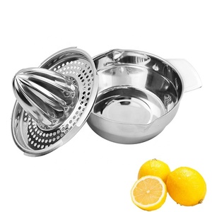 Wholesale <b>Kitchen</b> <b>Accessories</b> Stainless Steel Manual Fruits Lemon Squeezer Citrus Orange Juicer with Bowl - Product Image 2