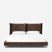 Projet d'hôtel Ensemble de lits classique pas cher Queen King Size Matelas Massage Spa Tables Lits Lit en bois Canapé Velours PU Cuir