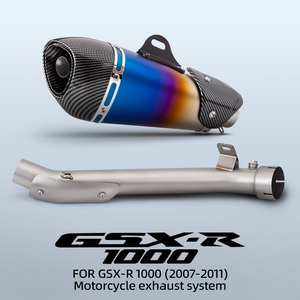 Collecteur d'échappement intermédiaire pour moto Slip-On pour GSXR1000 <span class=keywords><strong>GSX</strong></span>-R1000 GSXR <span class=keywords><strong>1000</strong></span> <span class=keywords><strong>2007</strong></span> - 2011 - Product Image 2