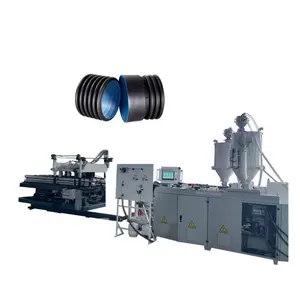 Fullwin High Production PVC PP Water Supply and Drainage Double Wall Tube Pipe Conduit Making Machine Plastic Extruder