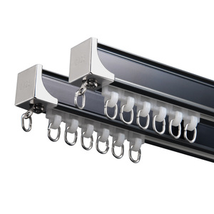 Binario <span class=keywords><strong>per</strong></span> <span class=keywords><strong>Tende</strong></span> a Doppia Traccia Ondulata in Profili di Alluminio Industriale Resistente - Product Image 6