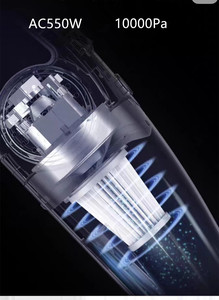Portable <b>Handheld</b> and Stick Dual-Use Bagless <b>Vacuum</b> Cleaner with Three-Stage Filtration for Car & Hotel Use - Product Image 2