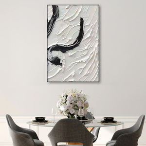 Hiện đại kích thước lớn tường nghệ thuật sơn dày kết cấu vẽ tay vải mới trừu tượng nặng Acrylic vừa dầu - Product Image 3