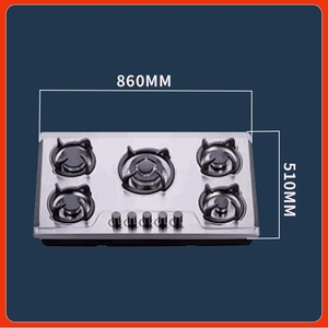 Thiết kế mới tùy chỉnh thiết bị nhà bếp gas HOB thép không gỉ gas HOB năm đầu đốt men Pan hỗ trợ gas HOB - Product Image 5