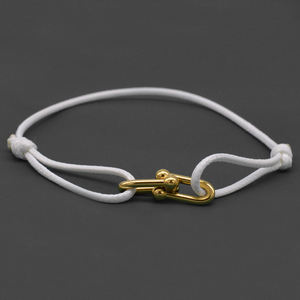 Fibbia a ferro di cavallo da <span class=keywords><strong>uomo</strong></span> oro fibbia fibbia catena di corda <span class=keywords><strong>bracciale</strong></span> con nastro <span class=keywords><strong>intrecciato</strong></span> regolabile in corda da te - Product Image 3
