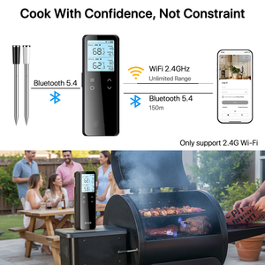 Thermomètre à viande sans fil WiFi à double <span class=keywords><strong>sonde</strong></span> avec application intelligente pour barbecue - Product Image 3