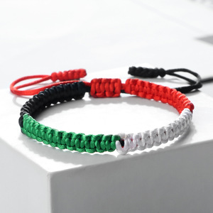 <span class=keywords><strong>Bracelet</strong></span> en fer tressé tendance, motif nœud <span class=keywords><strong>diamant</strong></span>, cordon rouge, accessoires créatifs, couleurs <span class=keywords><strong>de</strong></span> drapeau national simulées - Product Image 6