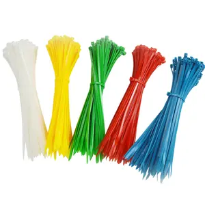 6 Inch Length 3x150mm Plastic White Black UV Zip Tie Fastener Wraps Nylon Cable Tie Binder