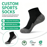 Chaussettes de randonnée pour hommes en coton peigné, respirantes, absorbant la transpiration, antidérapantes, pour l'automne et l'hiver, pour le basketball et la course à pied