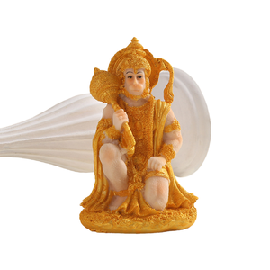Nouvelle statue en résine du dieu singe hindou Hanuman, sculpture en bronze pour ornements de temple domestique, décoration religieuse pour la maison - Product Image 1