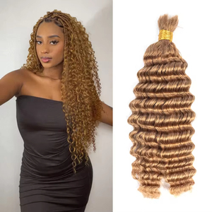 Cabello Humano para Trenzas con Cutícula Alineada, Ondulado Profundo, Cabello Humano Rizado a Granel para Trenzas Bohemias, 100% Cabello Humano para Trenzar - Product Image 3