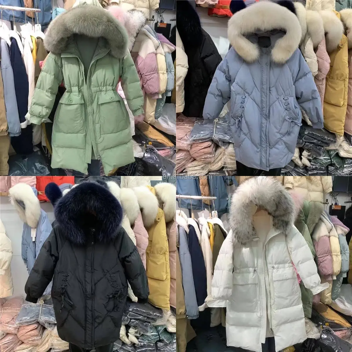 Winter Ladies slim hooded parka Women's Long Sleeve Cotton Jacket Down jacket