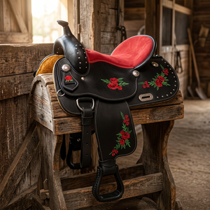 BS International Handicraft - Silla de Montar Inglesa de Cuero Genuino con Estructura de Madera, Calidad Premium Sostenible, Brida para Caballo Masculino y Femenino - Product Image 1