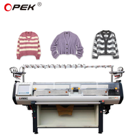 Neue verschiedene Garne Dual System Single Carriage Flach bett Strick maschine Herstellung Kragen und Pullover