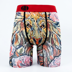 Mens Designer Breathable Knitted Mid-Rise Cartoon Printed <b>Boxer</b> Briefs Soft Comfortable Branded Underwear - Product Image 1