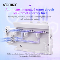 Vamia Purificateur d'eau intelligent gris élégant Évier de cuisine électrique Système d'osmose inverse Système de filtre à eau en plastique