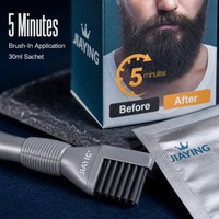Crème colorante permanente pour barbe et cheveux HALAL 30ml*3, qualité supérieure, formule à base de plantes sans ammoniaque, couvre les cheveux gris pour tous types de cheveux