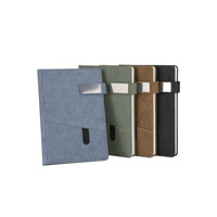 Carnet A5 en PU, couverture rigide avec boucle magnétique, poche, carnet de réunion de bureau, carnet d'enregistrement, logo personnalisé pour entreprise, vente en gros