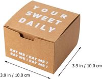 Lot de 10 boîtes en papier en cuir de vachette style anglais simple pour gâteaux Madeleine, biscuits croustillants, bonbons enroulés, idéales pour les fêtes