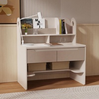 Bureau d'étude moderne blanc pour enfants avec étagère et tiroir pour la maison, l'école, le bureau, multi-usages, en panneau écologique, facile à nettoyer