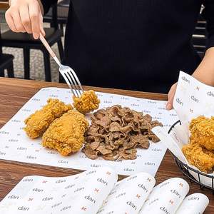 Custom Personalized Fried Chicken Fries Burger Sandwich <b>Food</b> Packaging <b>Paper</b> Eco-Friendly <b>Food</b> Grade Greaseproof - Product Image 1