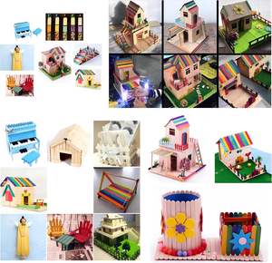 מקלות צבועים מודרניים בצבע מודרני עץ גלידה רב תכליתית עץ טבעי קרח כדי כיתה לפרוייקטים שונים - Product Image 6