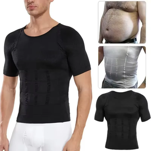 Minceur Corps Shaper Compression Chemise Contrôle Du Ventre Plus Mince Shapewear Gynecomastia Undershirt <span class=keywords><strong>Posture</strong></span> Corrector Tops - Product Image 6