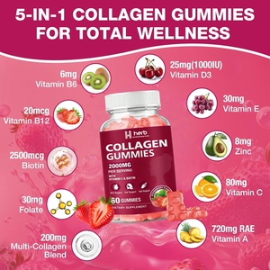 Gomitas de Colágeno de Marca Privada OEM/ODM, Producto de Belleza Multivitamínico para la Salud del Cabello, la Piel y las Uñas, Apoyo para Combatir las Arrugas para Adultos - Product Image 5