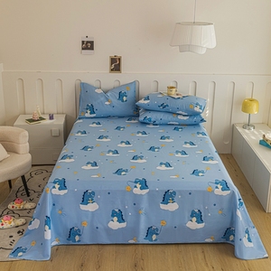 Offre Spéciale nouveau Style 100% coton ensemble de draps de lit <span class=keywords><strong>drap</strong></span> plat de haute qualité respirant et imprimé prix bon marché pour les enfants - Product Image 1