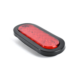 12-80V 6 "hình bầu dục LED Trailer đèn xe tải xe tải xe buýt lần lượt dừng phanh đèn 10 Diode lần lượt đèn ánh sáng bên ngoài + cao su Grommet - Product Image 4