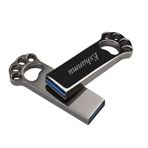 LOGO personnalisé en métal USB 2.0 & 3.0 Cat Claw Mini Student Business Gift 1GB-128GB USB flash drive