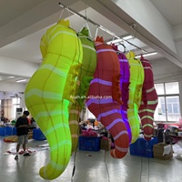 Caballito de mar inflable con iluminación LED, caballito de mar inflable colgante a la venta