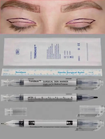 Stylo marqueur de peau chirurgical professionnel pour la chirurgie plastique peau Tatoo sourcil corps marqueur double pointes 1.0 et 0.5mm