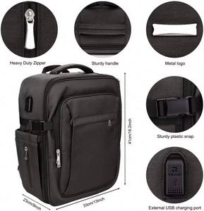 Free Sample <b>Makeup</b> Backpack Large <b>Makeup</b> <b>Case</b> for <b>Makeup</b> Artist Cosmetic Storage Organizer for Women Waterproof Travel Bag Black - Product Image 3
