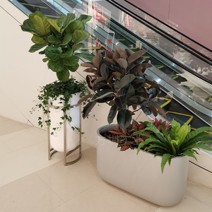 Macetero de Fibra de Vidrio para Interiores, Centro Comercial, Maceteros Modernos y Creativos, Decoración con Flores y Plantas Verdes - Product Image 4