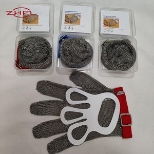 Guantes Resistentes a Cortes de Acero Inoxidable de Alta Resistencia, Nivel 5 de EN388 / Nivel 9 de ASTM, Diseño de Malla Metálica Resistente a la Abrasión - Product Image 6